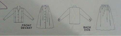 McCALL'S PATTERN 6270 SKIRT & BLOUSE  SIZE A = 8 + 10 + 12 COMPLETE & UNCUT