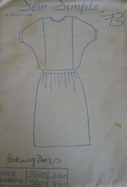 SEW SIMPLE PATTERNS #73  PEASANT DRESS  SIZE 34 OR 87 CM  COMPLETE