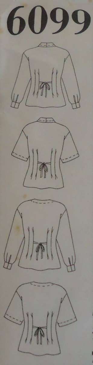 NEW LOOK PATTERNS 6099 SET OF BLOUSES SIZES 8 - 18 COMPLETE