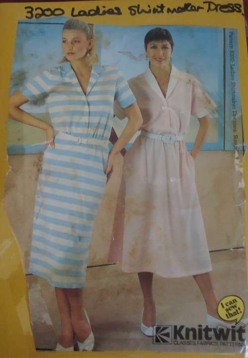 KNITWIT PATTERN 3200 LADIES SHIRTMAKER DRESSES SIZES 6 - 22 COMPLETE