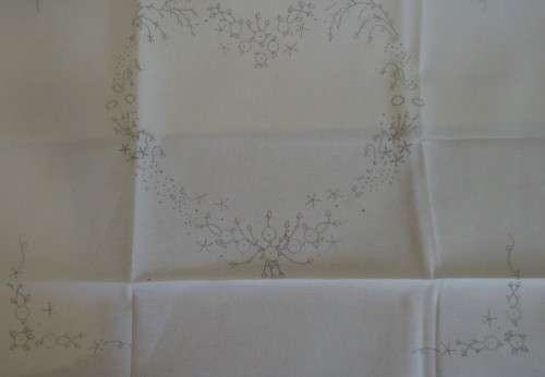 EMBROIDERY KIT -VICTORIAN HEART- Fabric Size 41.5 cm x 41.5 cm by BETSY BEE DESIGNS