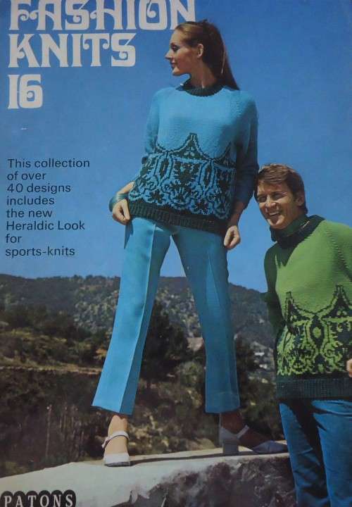 PATONS #16 FASHION KNITS - NEW COLLECTION OF OVER 40 DESIGNS INCLUDING CROCHET & MACHINE KNITS-68 PG