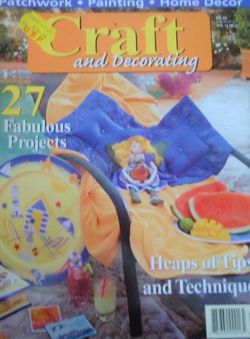 CRAFT & DECORATING -  MAGAZINE - AUS VOLUME 13 NO  2-  116 A4 PAGES OF PATTERNS WITH PULLOUT SECTION