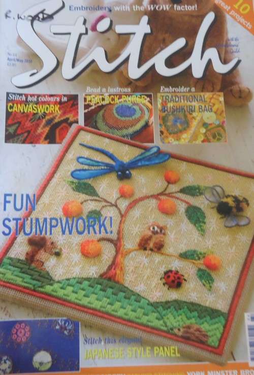 STITCH EMBROIDERY MAGAZINE INC PATTERNS - VOL 64 APRIL/MAY 2010 UK- 68 PAGE A4 MAGAZINE