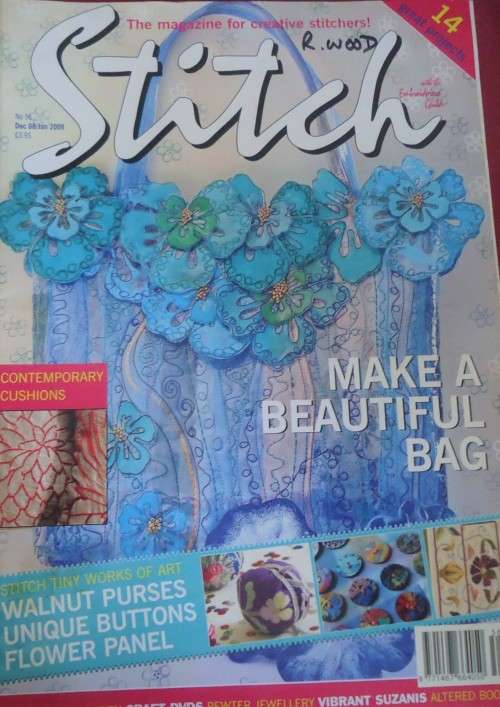 STITCH EMBROIDERY MAGAZINE INC PATTERNS - VOL 56 DECEMBER 2008 JANUARY 2009 UK- 68 PAGE A4 MAGAZINE