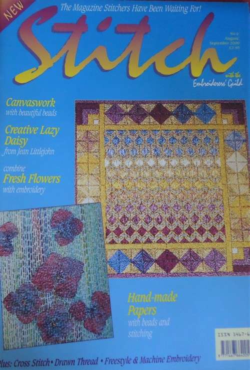 STITCH EMBROIDERY MAGAZINE INC PATTERNS - VOL 6 AUGUST/SEPTEMBER 2000 UK- 52 PAGE A4 MAGAZINE