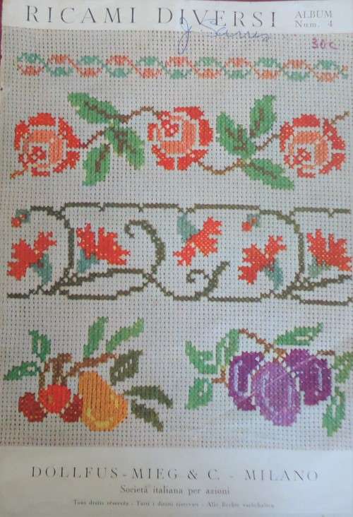 CROSS STITCH RICAMI DIVERSI ALBUM # 4- CROSS STITCH EMBROIDERY BOOK  - PICTURES