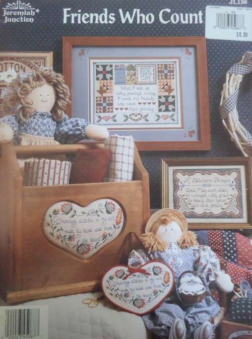 "FRIENDS WHO COUNT" CROSS STITCH PATTERN # JL136 BY JEREMIAH JUNCTION