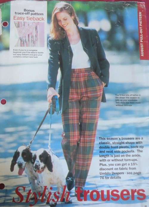 ESSENTIAL  PATTERNS E 87 `STYLISH TROUSERS` supplied in a plastic sleeve