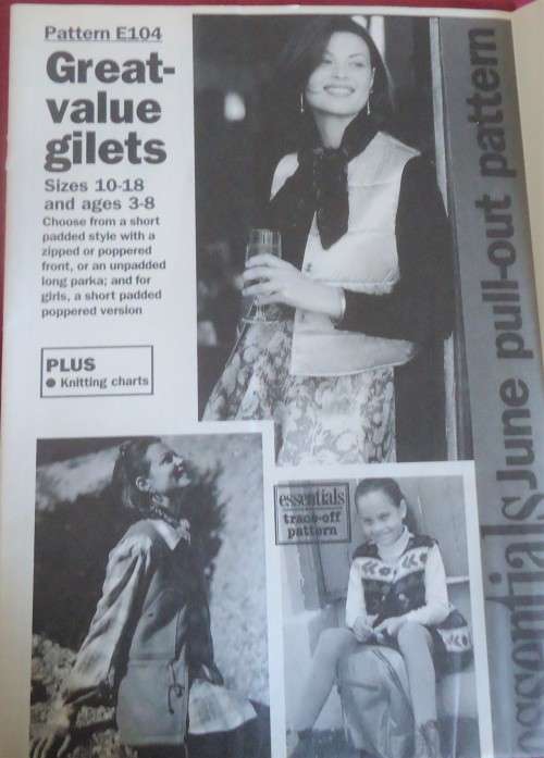 ESSENTIAL  PATTERNS E104  "GREAT VALUE GILETS" SIZES 10 - 18