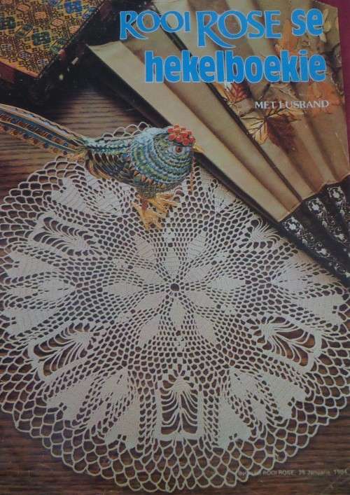 CROCHET - ROOI ROSE SE HEKELBOEKIE -MET LUSRAND - 12 PAGE A4 BOOKLET