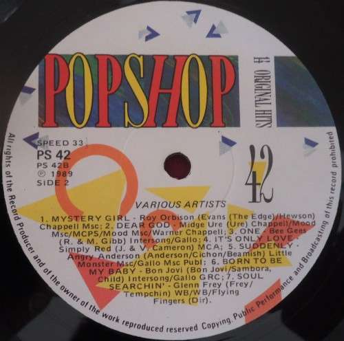POP SHOP VOLUME 42 - 1989 MFP VINYL LP - PS 42