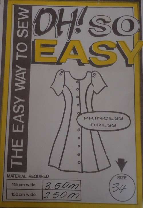 OH SO EASY PATTERN # 54 "PRINCESS DRESS" SIZE 34"