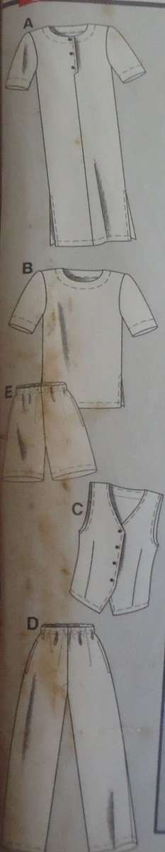 BURDA PATTERN 3994 DRESS-PANTS-SHORTS-WAISTCOAT-TOP SIZES 12-14-16-18-20-22 COMPLETE & UNCUT