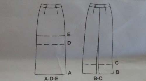 McCALL'S PATTERN 2047 SET OF SKIRTS SIZES E = 14-16-18 COMPLETE & UNCUT