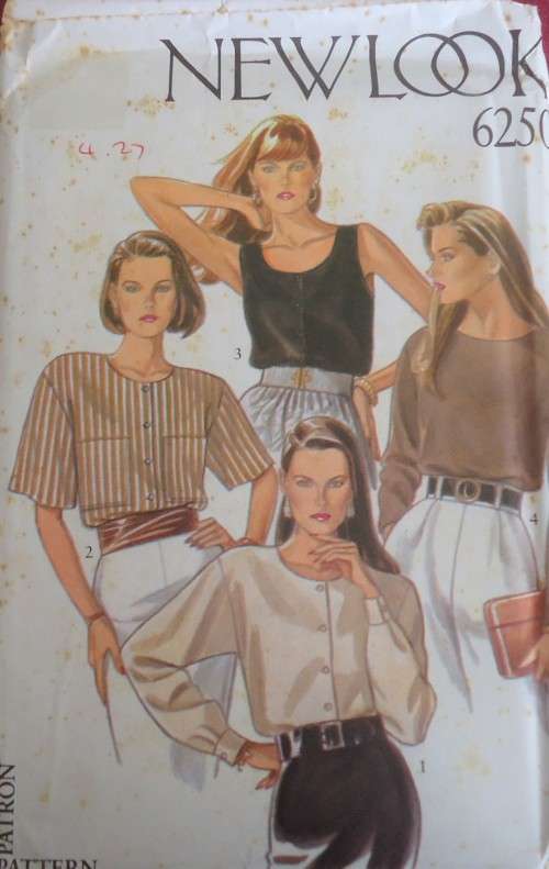 NEW LOOK PATTERNS 6250 SET OF TOPS SIZES 8 - 18 COMPLETE - CLEAN COVER