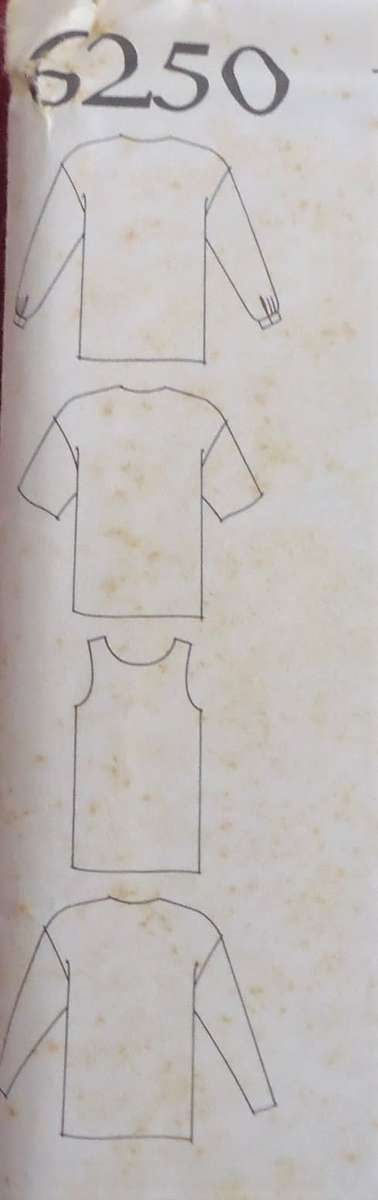 NEW LOOK PATTERNS 6250 SET OF TOPS SIZES 8 - 18 COMPLETE - CLEAN COVER