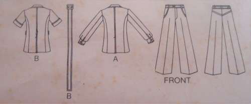 BUTTERICK PATTERN 4084 MEN'S JACKET & PANTS SIZE CHEST 38" COMPLETE & MOSTLY UNCUT