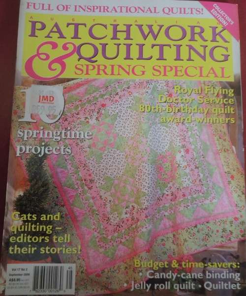 PATCHWORK & STITCHING MAGAZINE - AUS VOLUME 17 NO 2-  132 A4 PAGES OF PATTERNS WITH PULLOUT SECTION