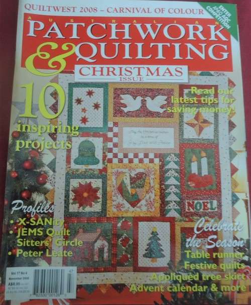 PATCHWORK & STITCHING MAGAZINE - AUS VOLUME 17 NO 4-  132 A4 PAGES OF PATTERNS WITH PULLOUT SECTION