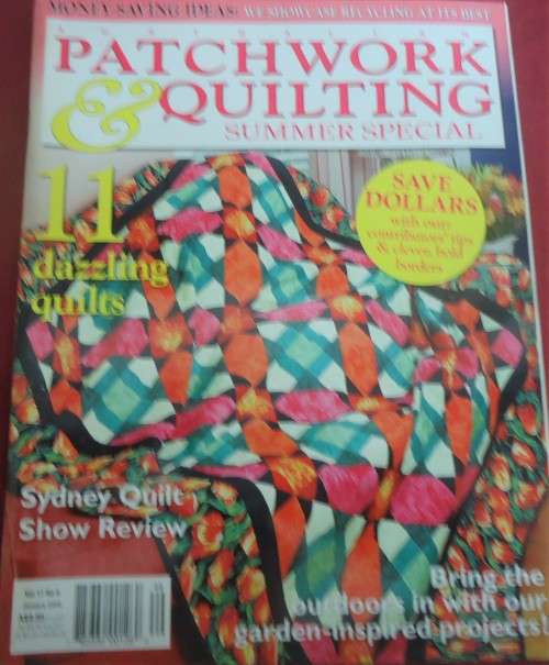 PATCHWORK & STITCHING MAGAZINE - AUS VOLUME 17 NO 6   132 A4 PAGES OF PATTERNS WITH PULLOUT SECTION