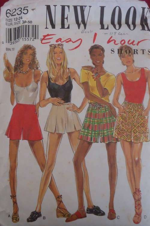 NEW LOOK PATTERNS 6235 SET OF SHORTS SIZES 12 - 24 COMPLETE & UNCUT