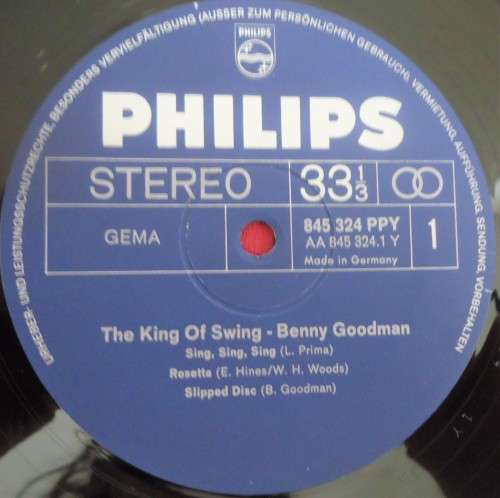 BENNY GOODMAN - KING OF SWING -GERMAN ISSUE PHILIPS DOUBLE VINYL LP SET-845 324 PPY