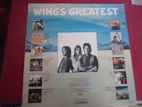 WINGS GREATEST - 1973 EMI VINYL LP - PCTC (D) 256 WITH INNER SLEEVE