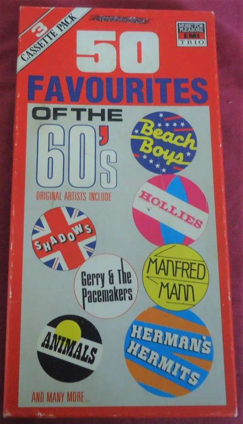 50 FAVOURITES OF THE 60'S - BOXED SET OF 3 EMI/MFP CASSETTE TAPES-TEST PLAYED CLEANED
