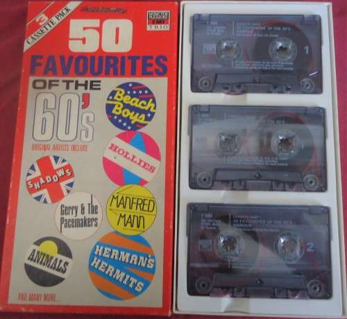 50 FAVOURITES OF THE 60'S - BOXED SET OF 3 EMI/MFP CASSETTE TAPES-TEST PLAYED CLEANED