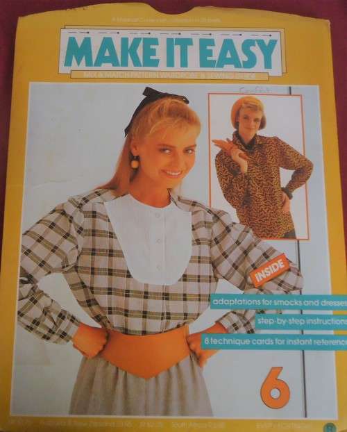 MAKE IT EASY PATTERN NUMBER 6 - BIB FRONTED SHIRT & EASY MAKE COAT OR PATCHWORK JACKET