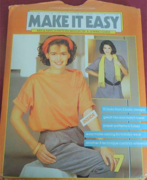 MAKE IT EASY PATTERN NUMBER 7 - T SHIRT TOP & CLASSIC PANTS & EASY MAKE SARONG