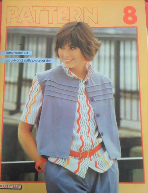 MAKE IT EASY PATTERN NUMBER 8 - PLAIN OR TUCKED BLOUSE - SKIRT WITH STITCHED DOWN PLEATS