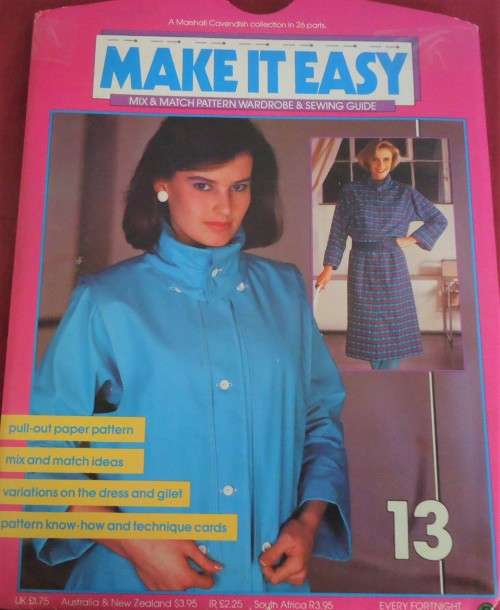 MAKE IT EASY PATTERN NUMBER 13- DRESS-JACKET-GILET-EASY MAKE PLAYSUIT