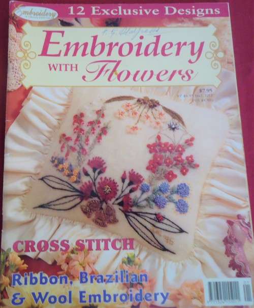 EMBROIDERY & CROSS STITCH - EMBROIDERY WITH FLOWERS AUSTRALIAN  - 84 A4 PAGES WITH PATTERNS