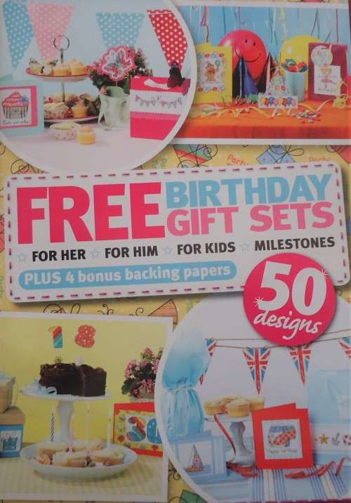 BIRTHDAY GIFT SETS BOOK - 50 DESIGNS  - 36 PAGE A 5 BOOKLET