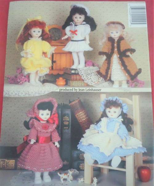 AMERICAN SCHOOL OF NEEDLEWORK #1109 "DARLING DRESSES-CROCHET COLLECTION FOR LITTLE GIRL 11 1/2" DOLL