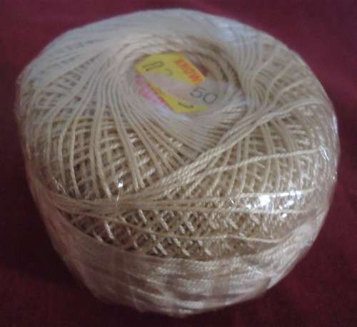 TRIDALIA SUPER COTTON CROCHET YARN - CREAM COLOUR- 50 GRAM BALL SEALED - 2 AVAILABLE