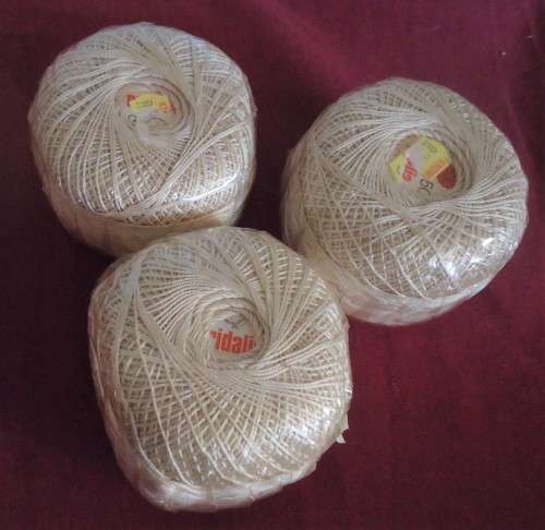 TRIDALIA SUPER COTTON CROCHET YARN - CREAM COLOUR- 50 GRAM BALL SEALED - 2 AVAILABLE