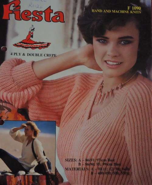 FIESTA #F1090 HAND KNIT SWEATER  TO FIT SIZES 86 - 97 CM