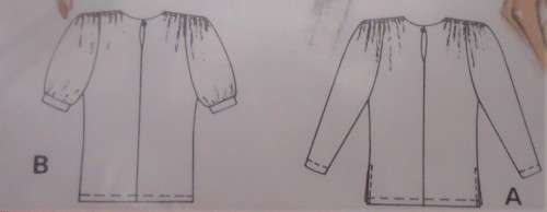 BURDA PATTERN 5680 BLOUSES WITH SHOULDER GATHERS SIZES 12 - 40 COMPLETE