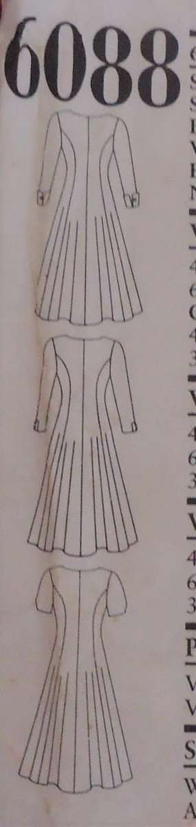 NEW LOOK PATTERNS 6088- 6 SIZES IN ONE FRONT BUTTON FLARED DRESS  8 - 18 -COMPLETE