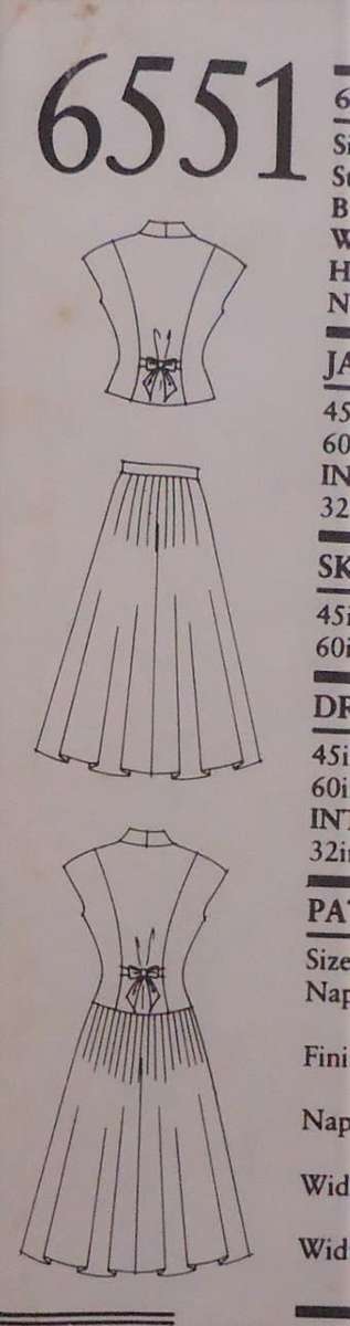 NEW LOOK PATTERNS 6551 SWEETHEART COLLAR 2 PIECE DRESS  SIZE 6 - 18 COMPLETE