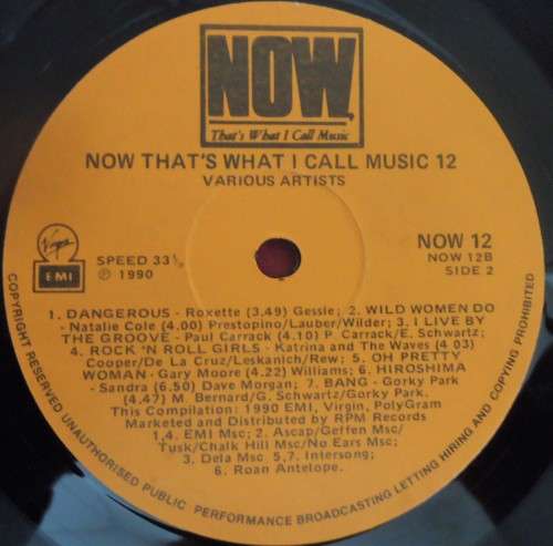 NOW THAT'S WHAT I CALL MUSIC 12-1990 EMI VINYL GATEFOLD LP - NOW 12 -V/CLEAN