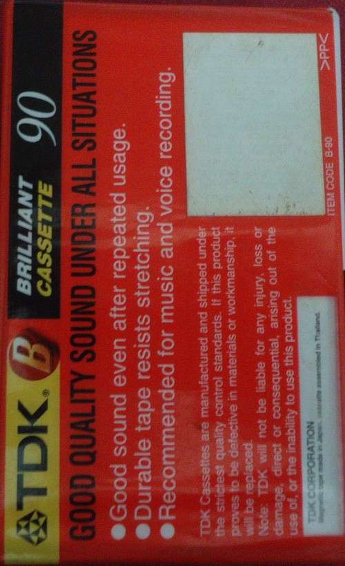 TDK 90 MINUTE SEALED BLANK CASSETTE TAPE - UNUSED