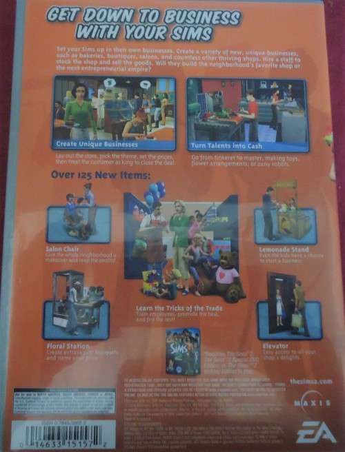 PC GAME -THE SIMS 2 OPEN FOR BUSINESS EXPANSION PACK