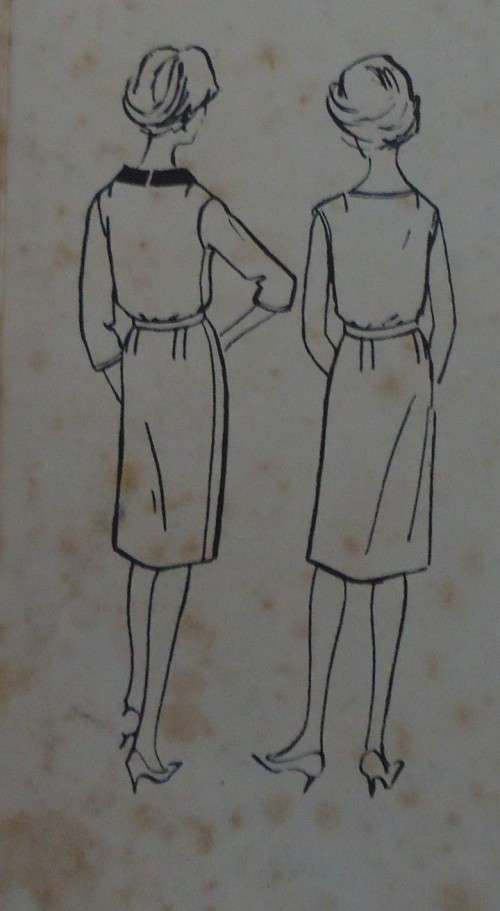 VERY VINTAGE VOGUE PATTERNS 5876 "ONE PIECE DRESS"  SIZE 20 BUST 40" COMPLETE & UNCUT