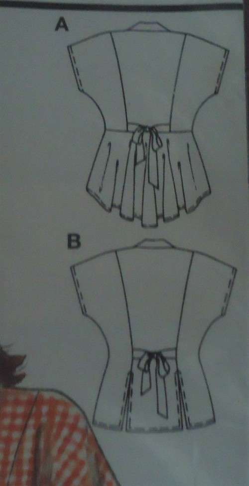 BURDA PATTERN 4319 BLOUSE WITH TIEBACK SIZES 8 + 10 + 12 + 14 + 16  COMPLETE & UNCUT