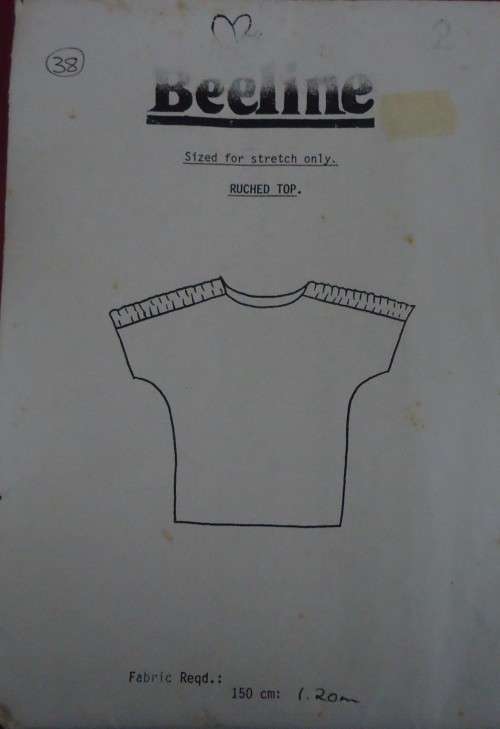 BEELINE PATTERN  RUCHED TOP SIZE 38"