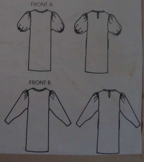 VERY EASY VOGUE PATTERNS 8734 "LOOSE FITTING PULLOVER DRESS"  SIZE 14-16-18 COMPLETE